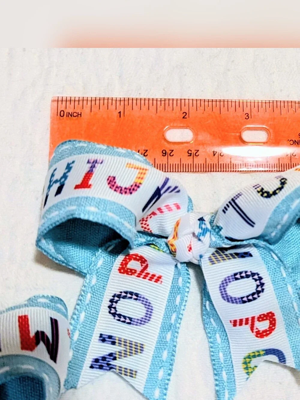 Set of 2 ABC Back to School Hair Bows - Handmade Kids Accessories